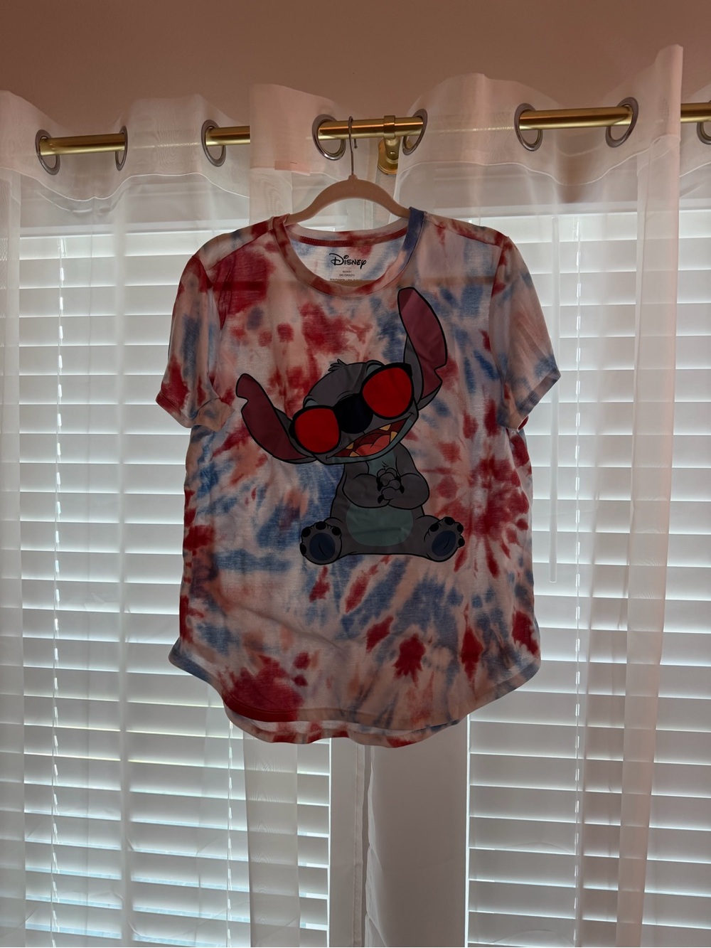 Disney Stitch Tie-Dye Tee - Red & Blue